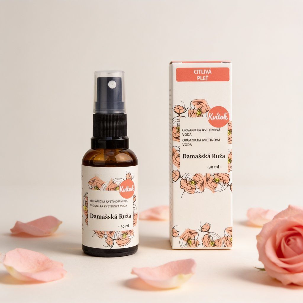 Květová voda Damašská růže BIO Kvitok 100 ml